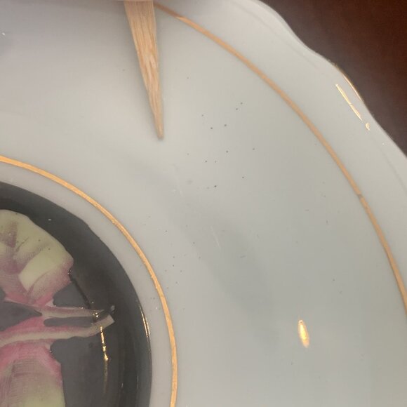 Paragon Double Warrant Cabbage Rose Pale Blue Teacup and Saucer 1940s Vintage - Picture 10 of 16